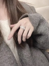 Zircon ring for women, simple and unique design, a niche Korean fairy organ, only -50 Specification image